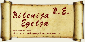 Milenija Egelja vizit kartica
